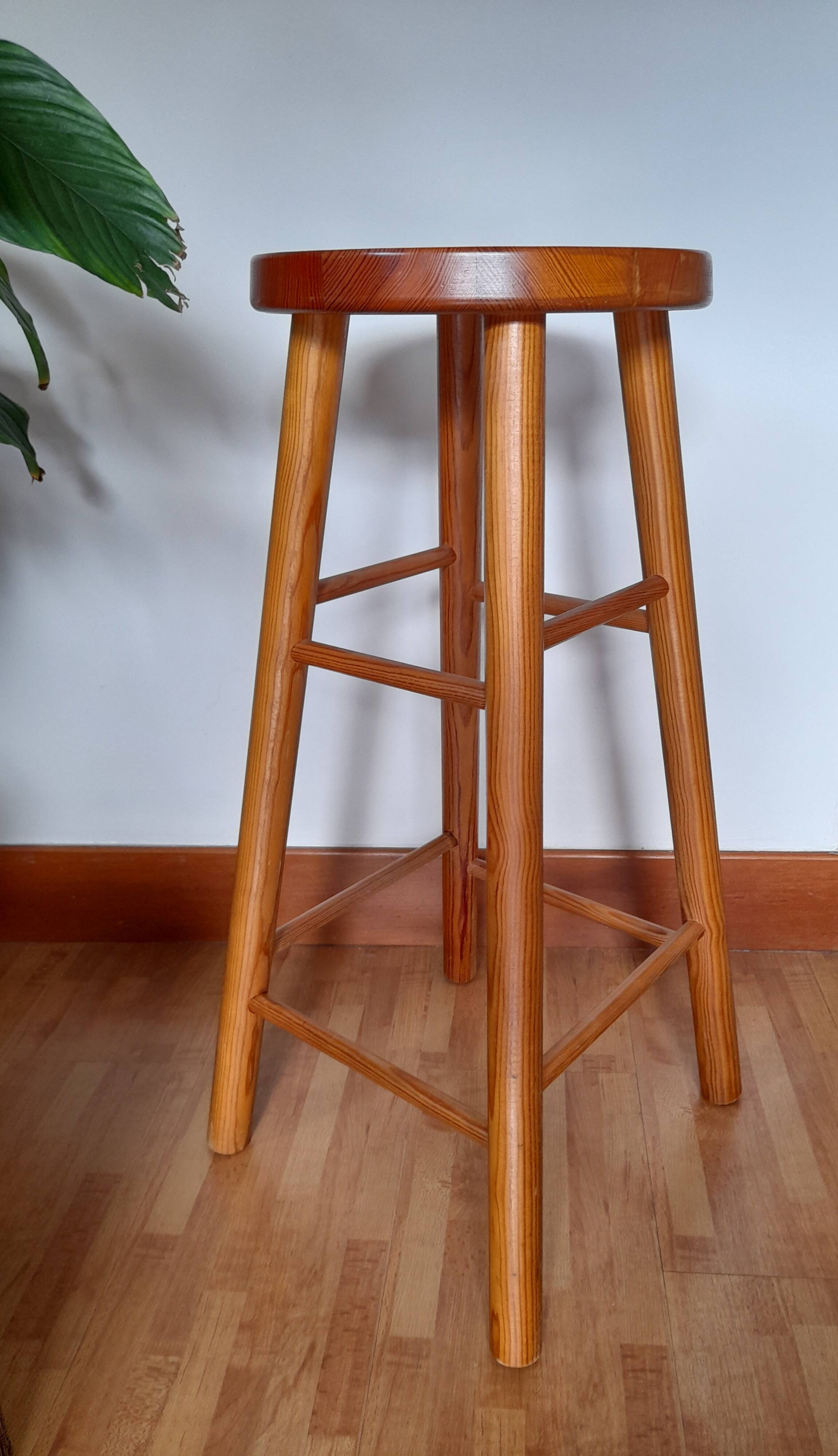 Vintage wooden bar stool