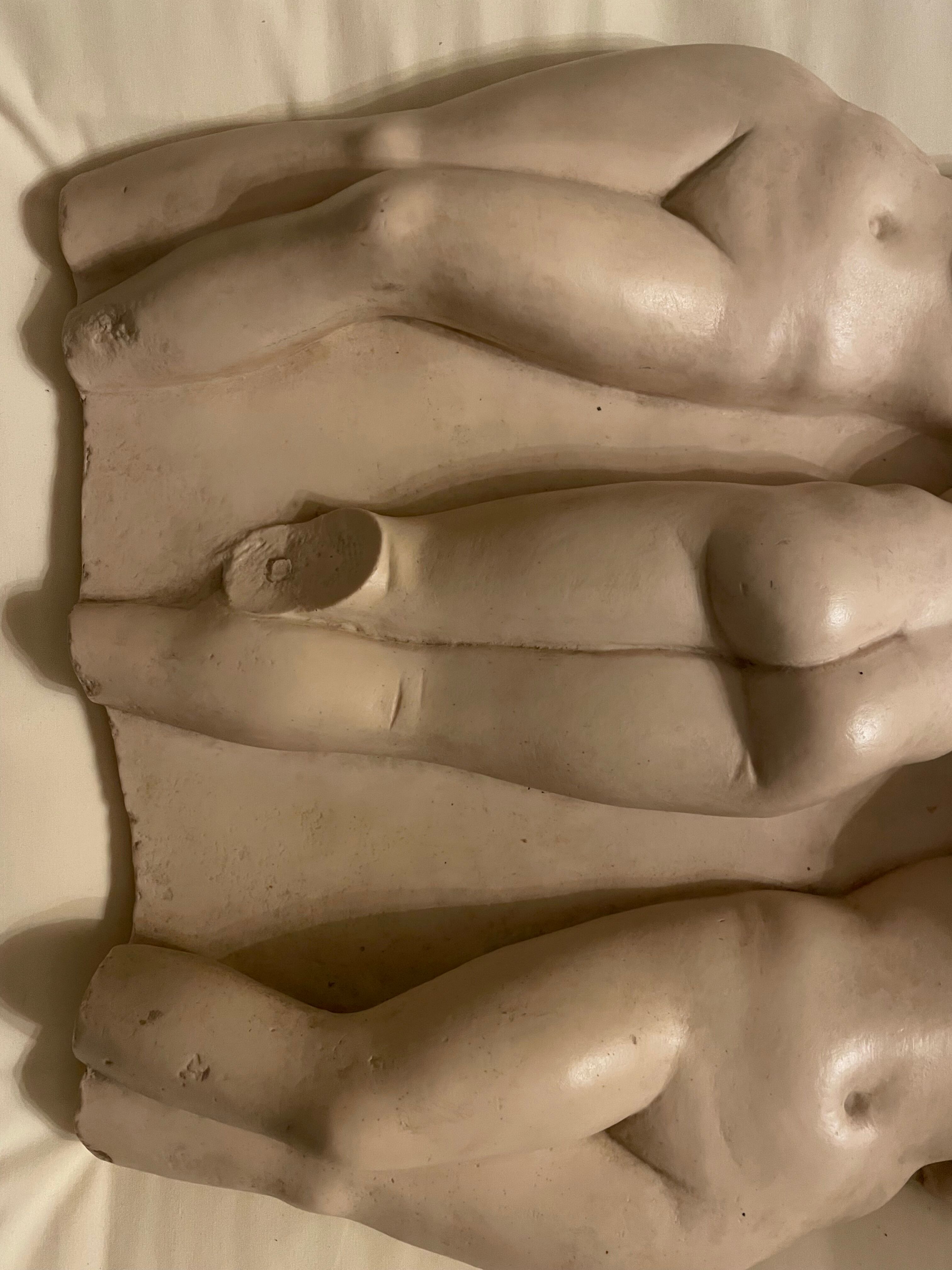 Bas relief of the three graces antiquity molding of the Louvre