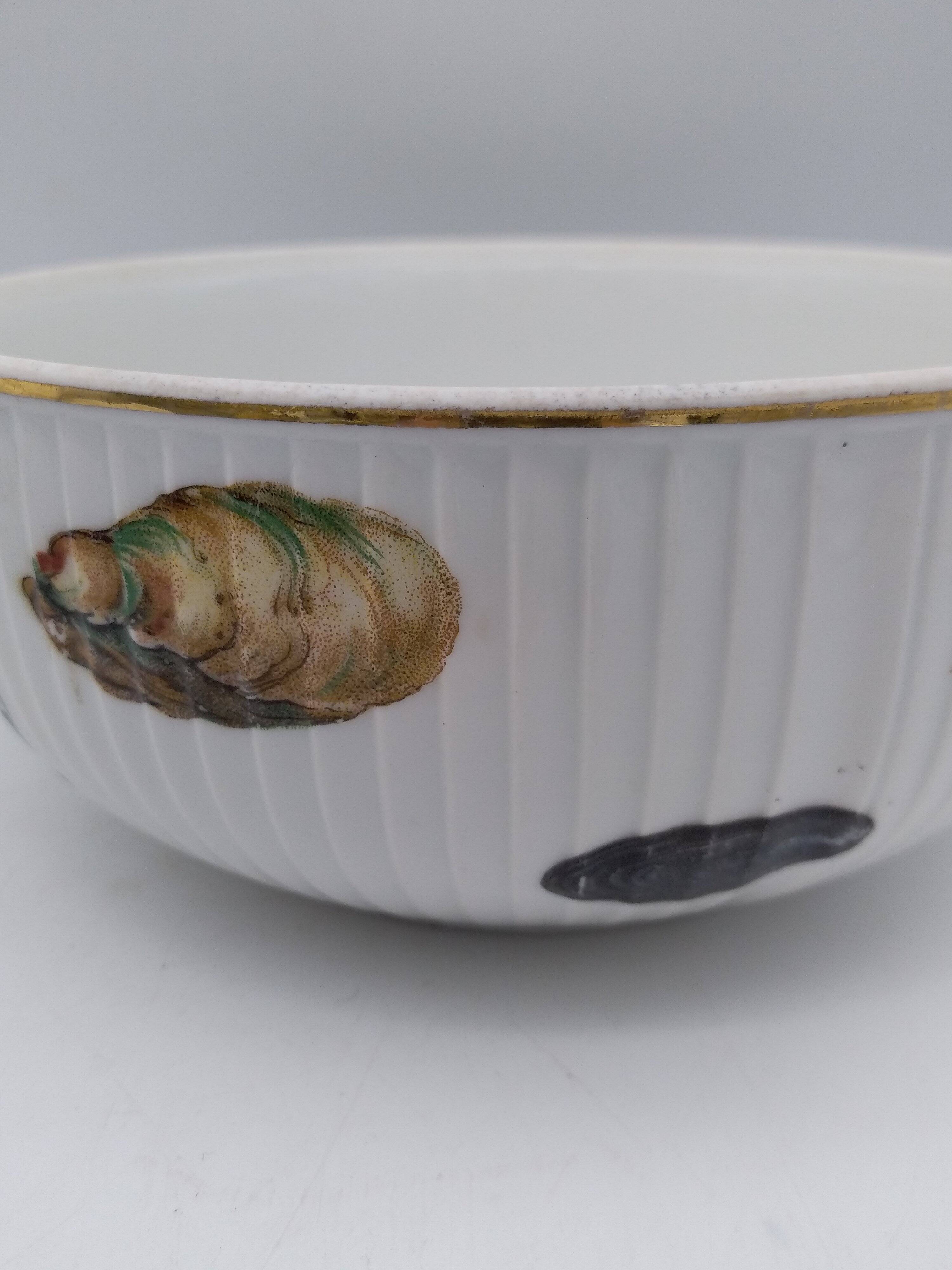 Small LF porcelain salad bowl with seafood decoration.