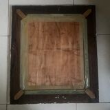 Old mirror wood contour, knot pattern