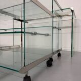 Italian design glass console storage unit by Gallotti & Radice An70