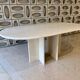Ligne Roset travertine vintage dining table