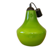 Suspension en opaline verte des années 70.
