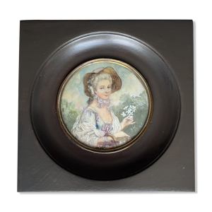 Miniature : portrait de dame de