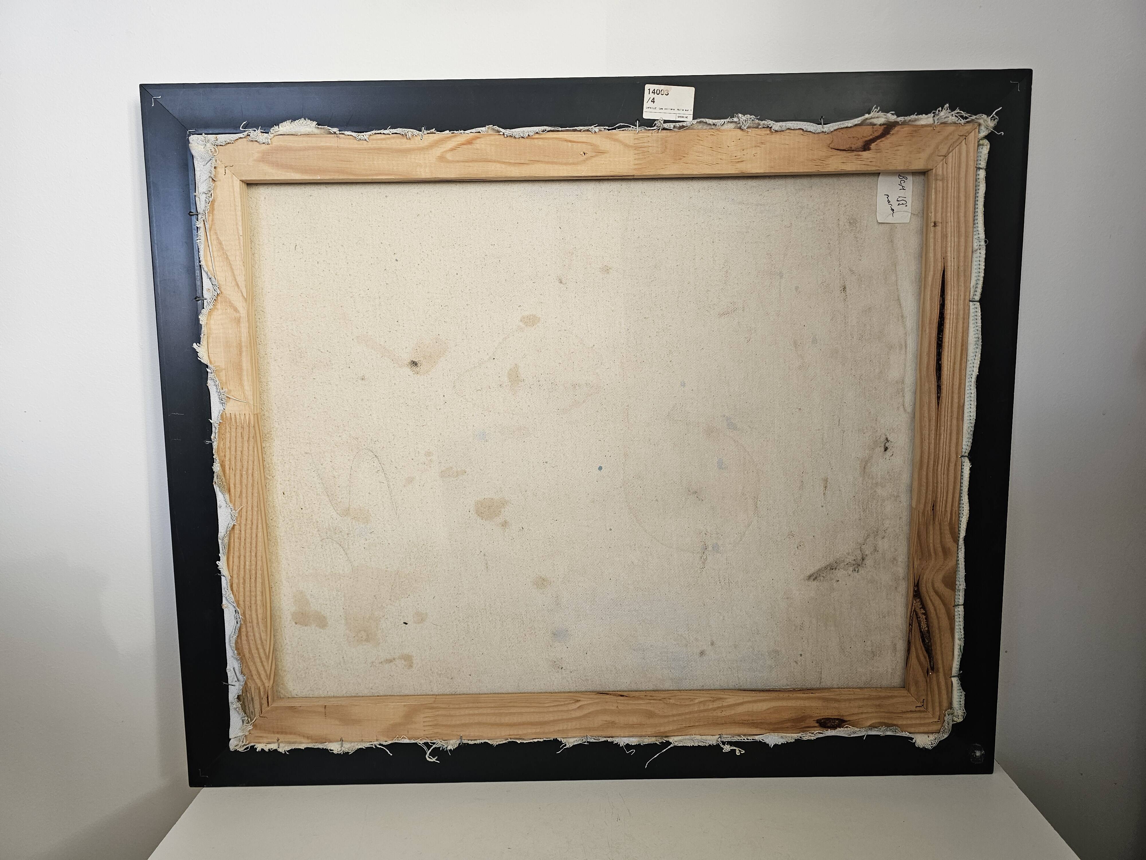 Oil painting on canvas Fishing port in Africa signed Raymond Lafaille