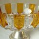 Coupe en cristal pied douche en metal argente