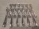 12 silver-plated oyster forks by the silversmith Ercuis, 12.2 cm