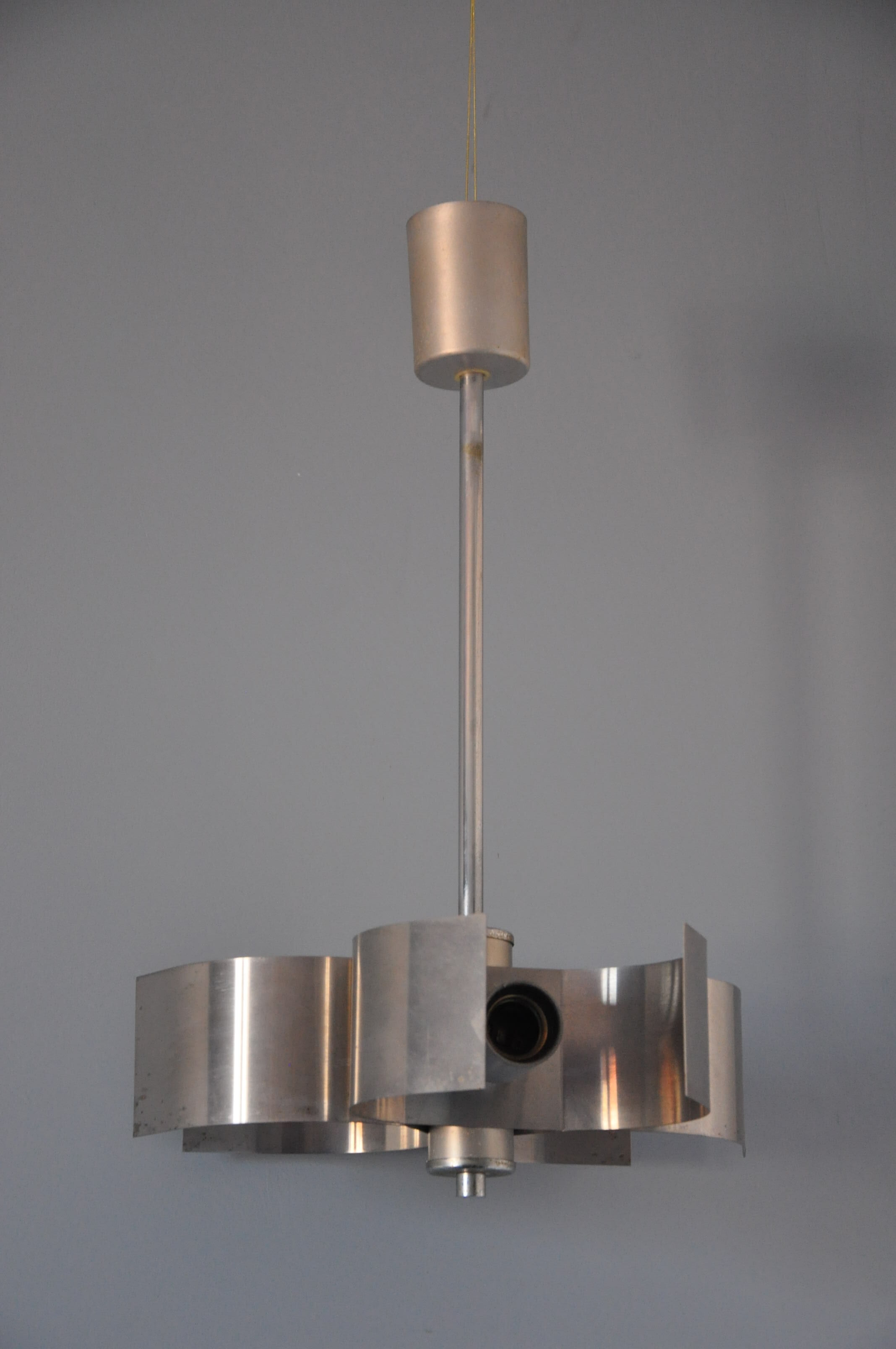 Brushed aluminum hanging 70s