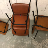Set of 5 chairs carolina prefacto edition airborne 1960s
