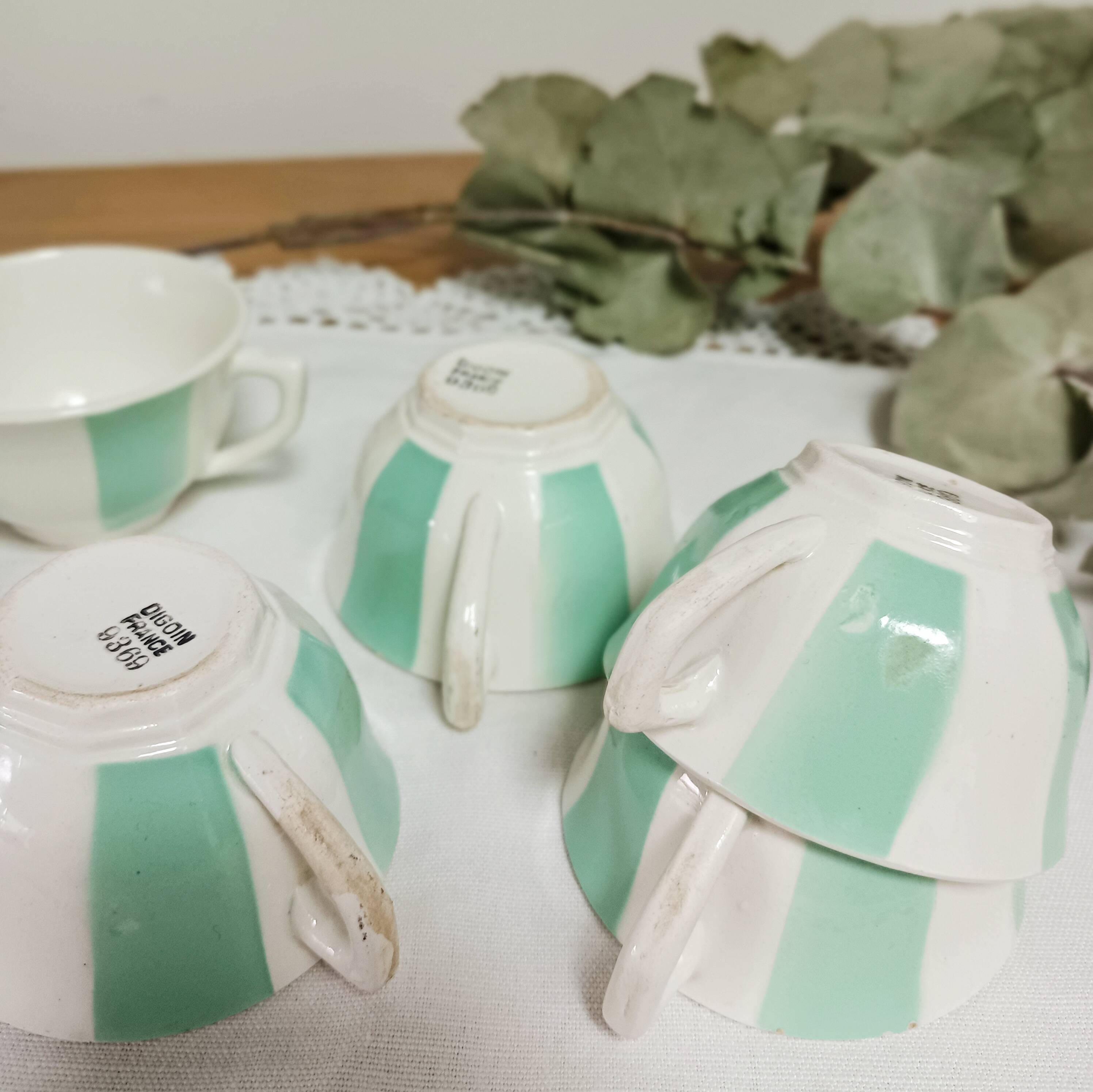 Set of 5 cups Digoin