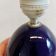 Small Table lamp in dark blue ceramic, made by Søholm ceramics Denmark.