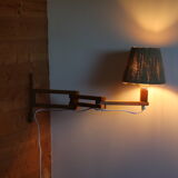 Wooden stem wall lamp