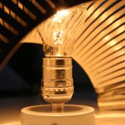 Vintage modernist stainless steel wall or table lamp