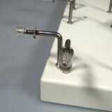 1960s 1970s Ice Glass Flush Mount Plafoniere by Kalmar Franken KG Austria