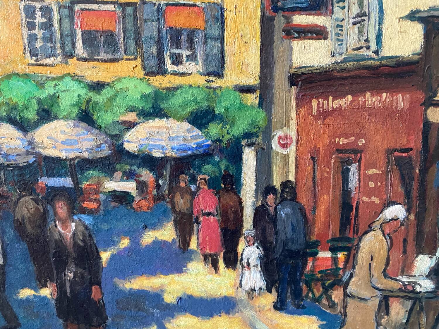 Signed painting of Montmartre in Paris