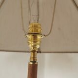 Scandinavian floor lamp 1960, wood and brass