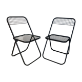 Pair of Cornedo folding chairs by TALIN - Made in Italy - 70s/80s