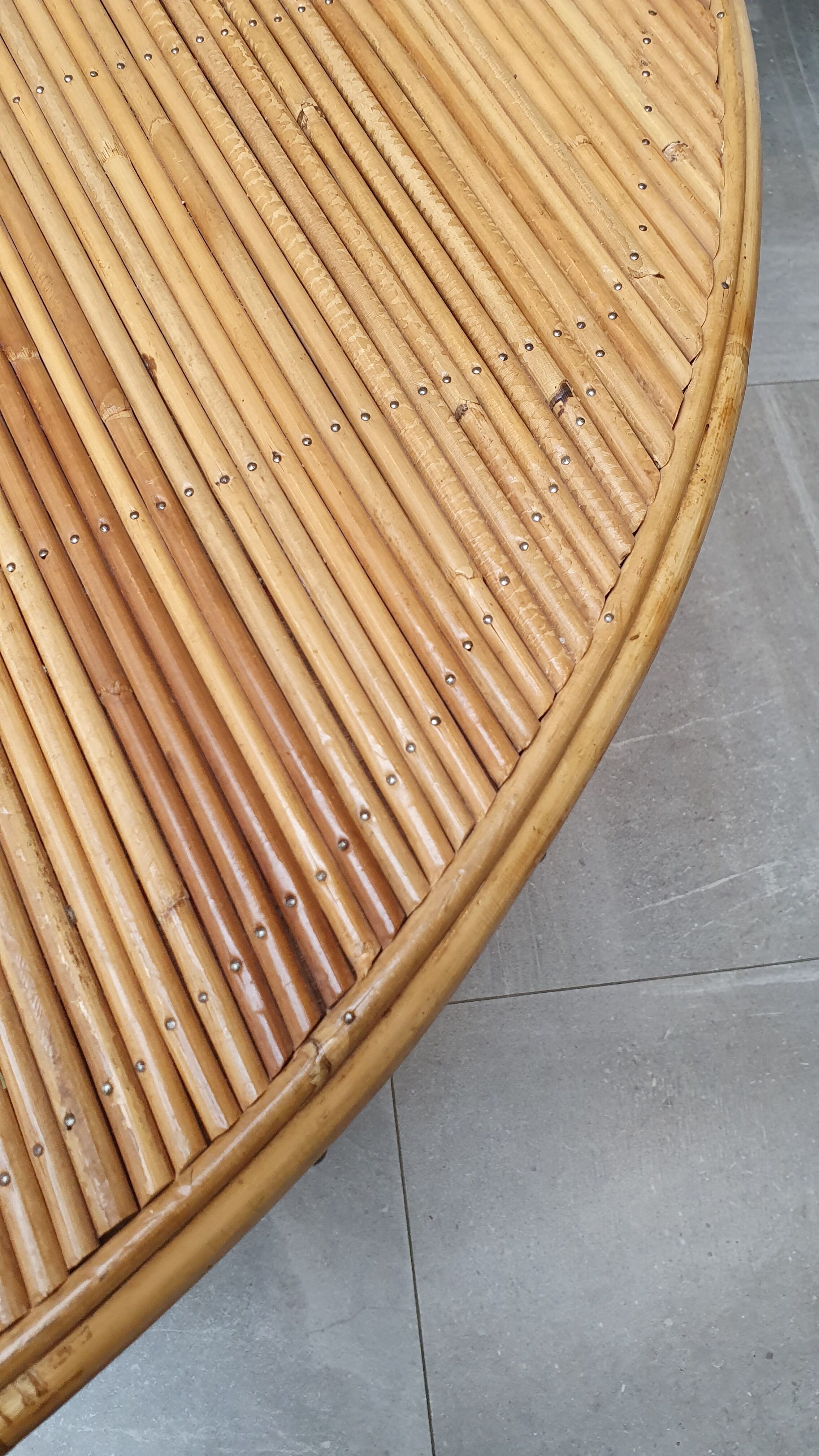 Rattan dining table from the 60s