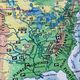 Old school map United States physical and political
