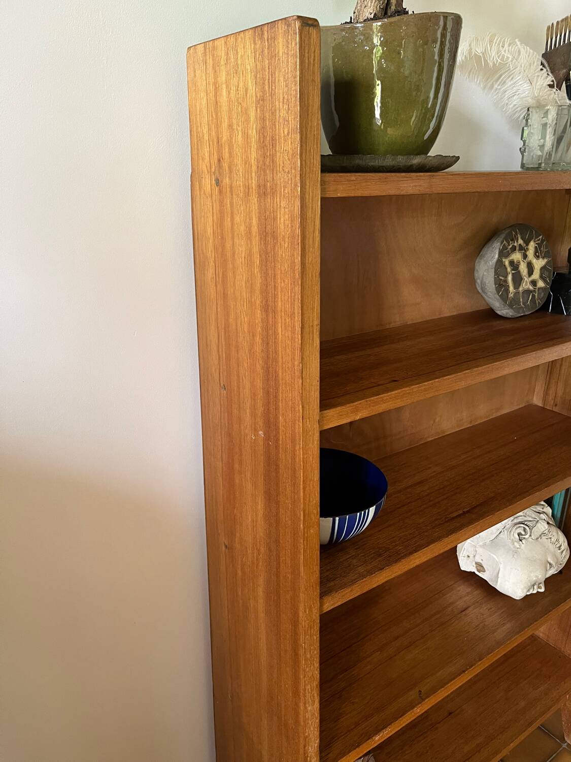 Shelf, solid wood bookcase, 1960s