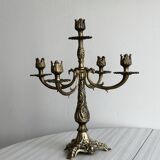 5-arm brass candlestick