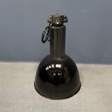 Large black enamel Bauhaus hanging lamp