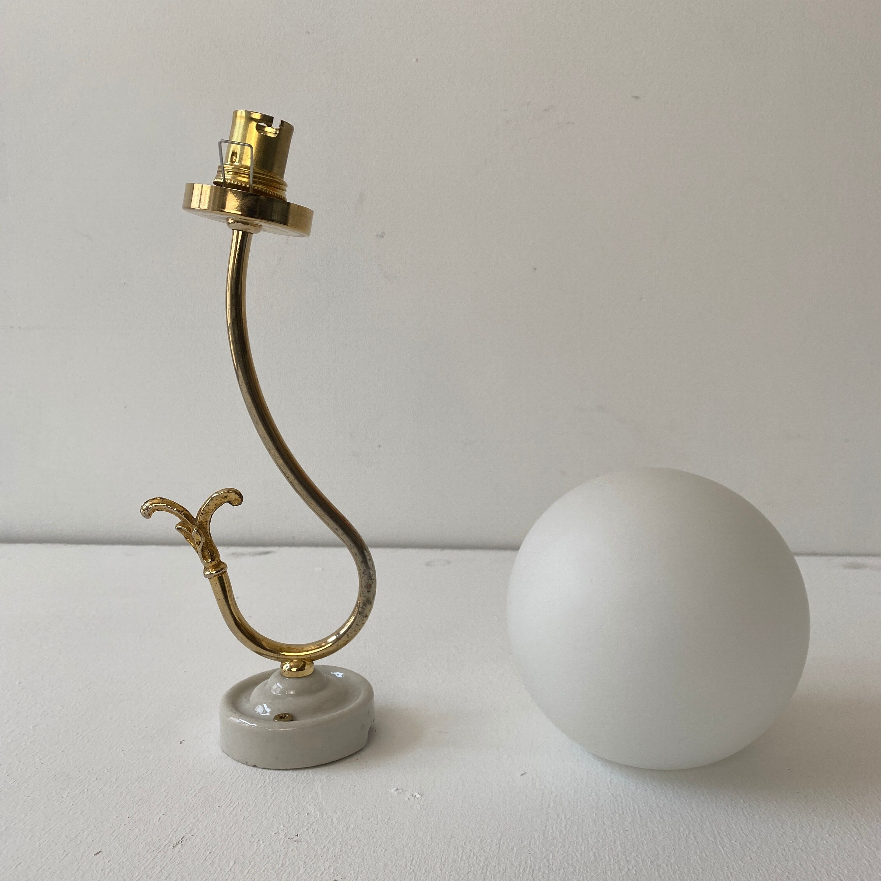 LOT 2 OLD OPALINEVINTAGE WALL LAMPS