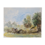Gilbert Pastor: Spring Forest, original signed watercolor