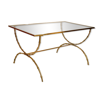 Bronze and glass coffee table, 1960s