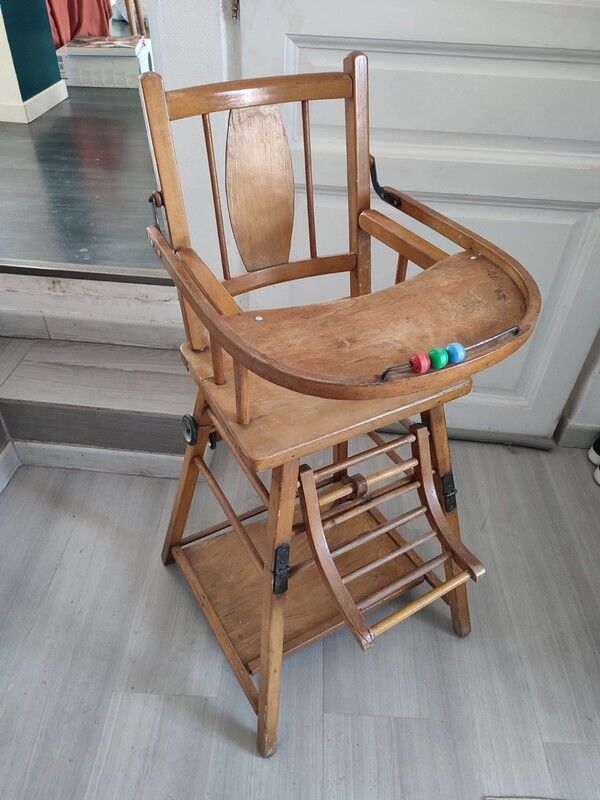 Chaise haute bébé vintage baumann