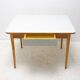 Midcentury formica and wood central table, Czechoslovakia, 1960s