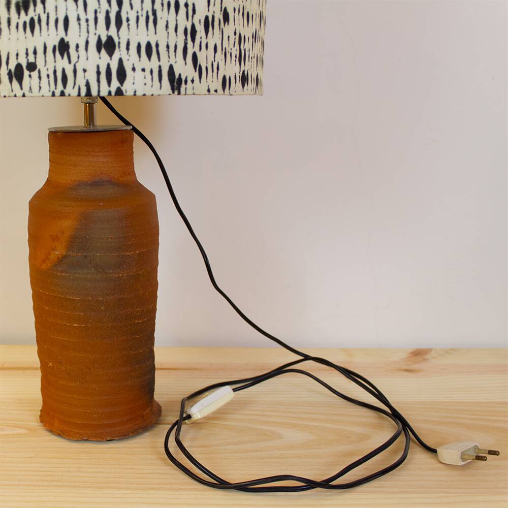 Antique terracotta base table lamp