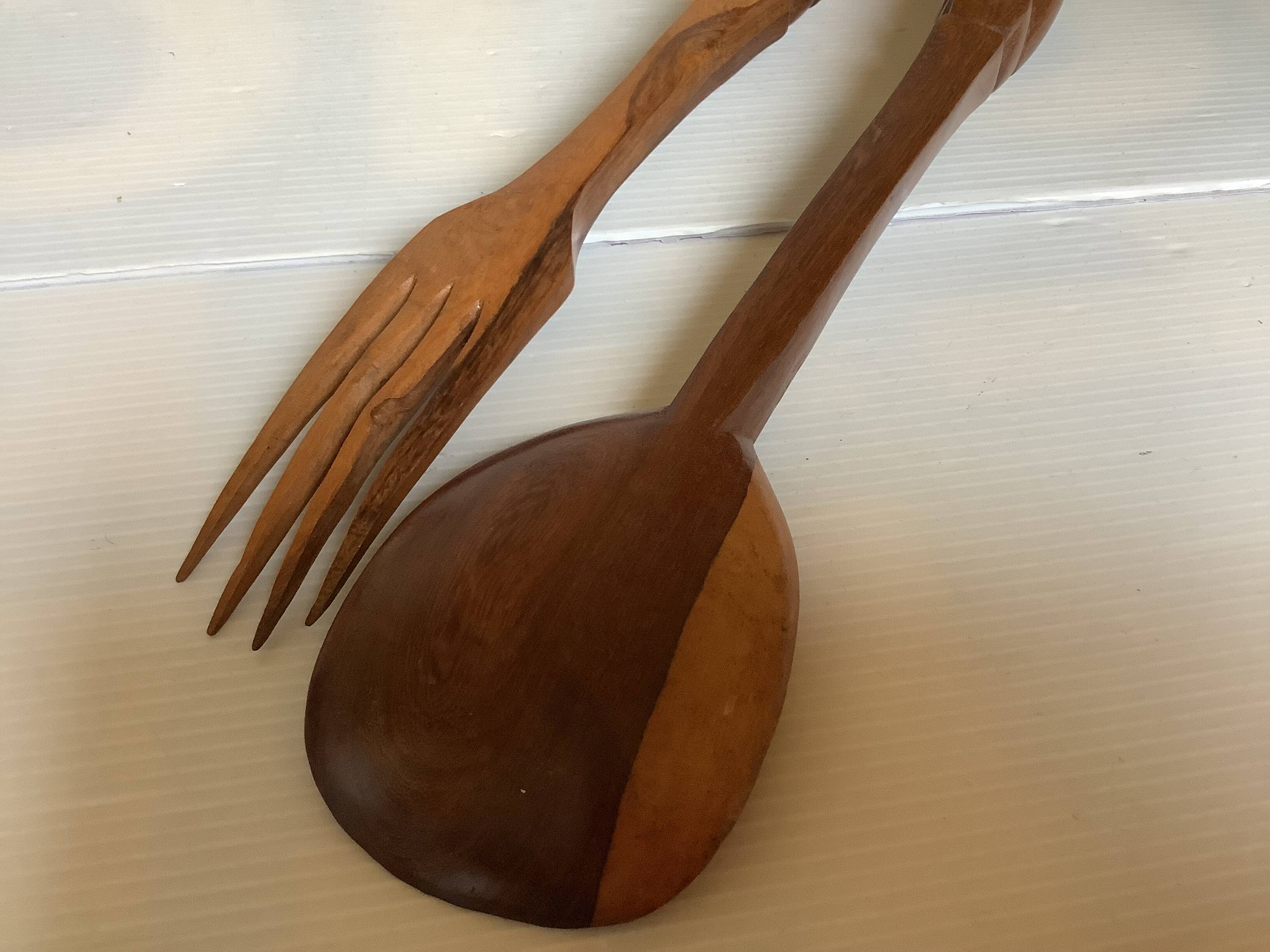 Large wooden cutlery from Africa