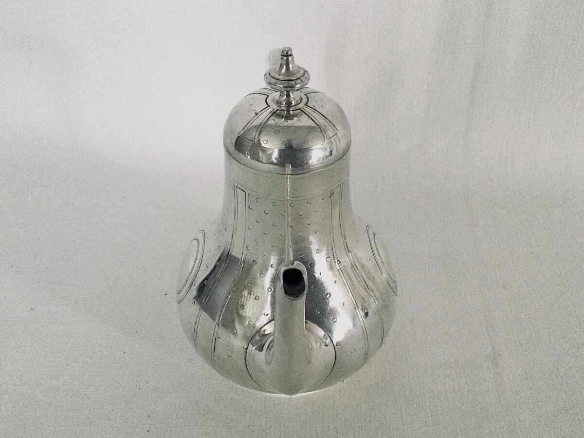 Solid silver teapot Emile Hugo