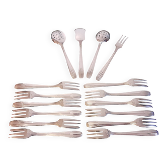 16-Piece Silver Plated Dessert Cutlery Set