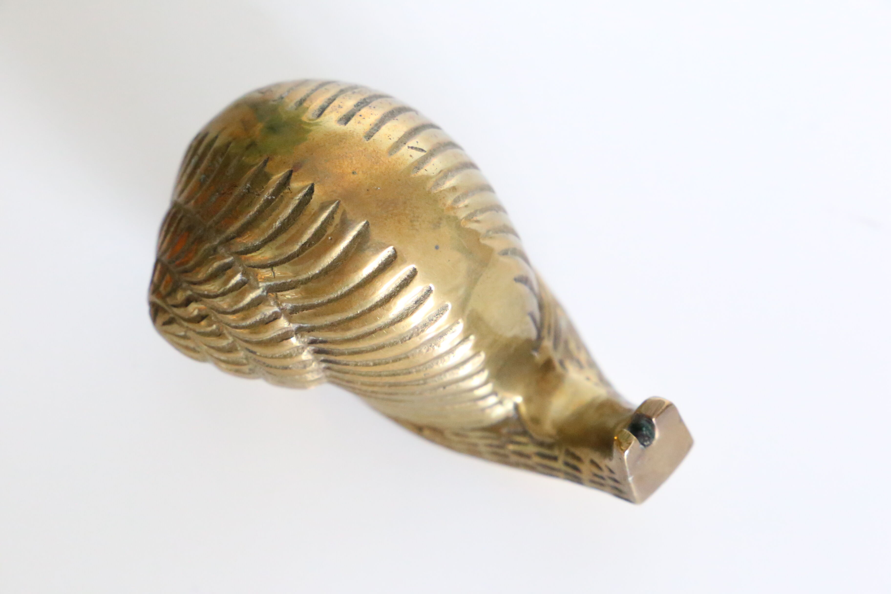 Vintage brass snail