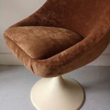 Velvet tulip chair, 1970