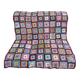 Plaid vintage crochet granny square multicoloured