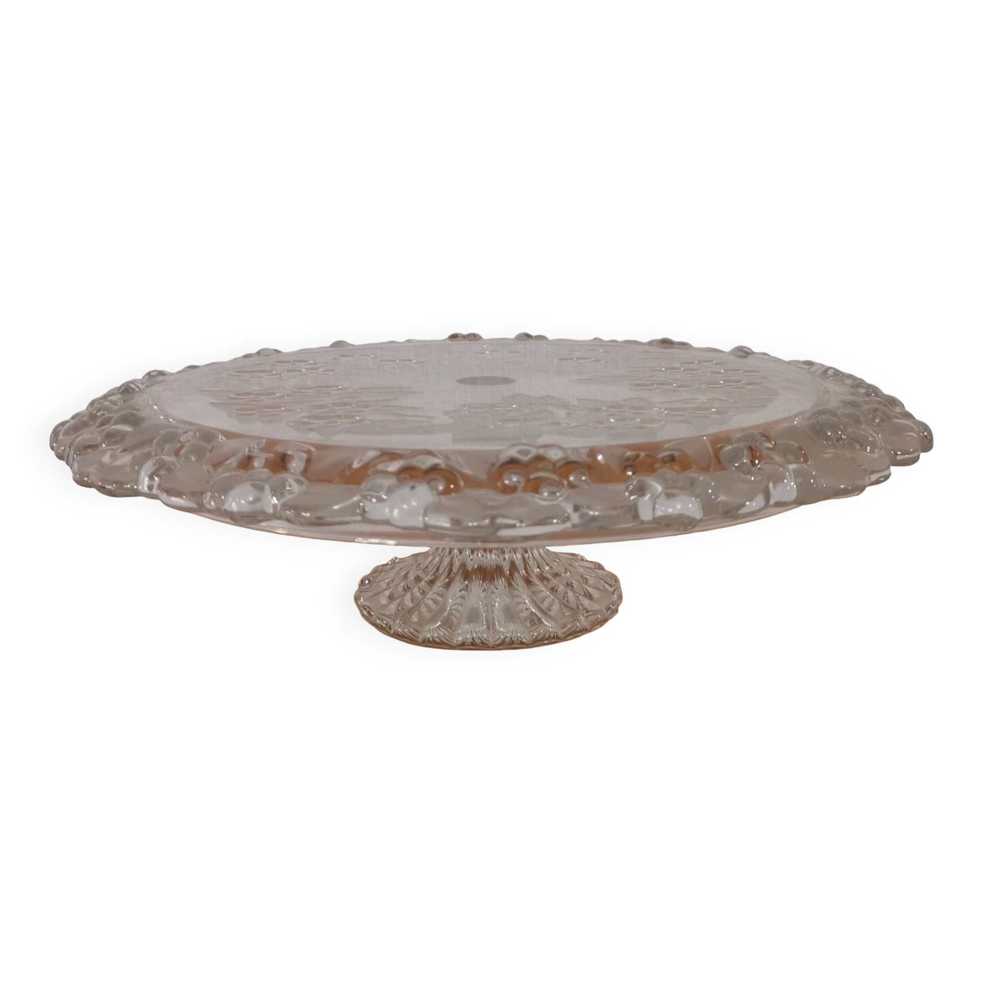 Vintage Walther Glass Mikasa Germany Pedestal Cake Tray