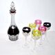 Saint-Louis Bristol Joseph overlay red crystal decanter and 6 liqueur glasses