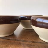 3 vintage Digoin stoneware bowls