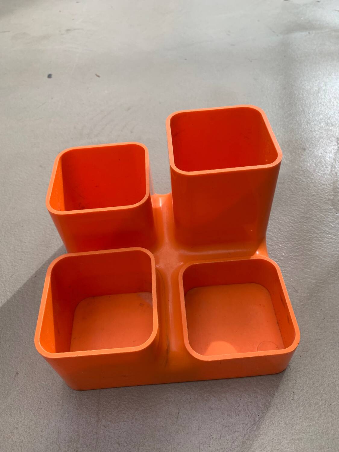 Porte crayon vintage orange