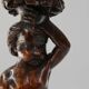 Carved Walnut Pedestal Table with Putto, France 1850s