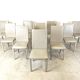 Set of 10 vintage leather dining chairs, 1980s