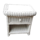 White rattan bedside