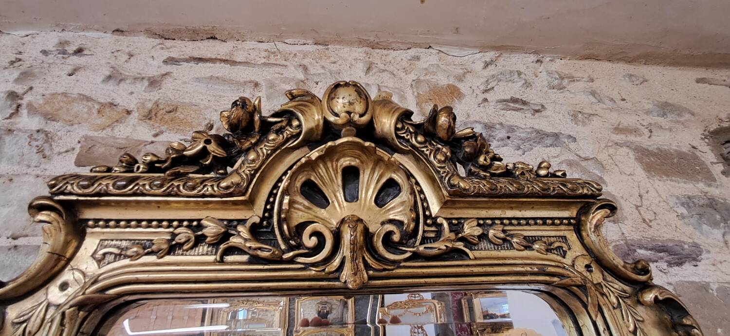 19th century mirror 85 x 62