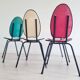 Suite de 5 chaises années 50