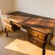 Antique Louis XV style desk in solid wood.