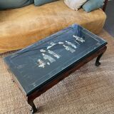 Carved wooden coffee table, Chinese craftsmanship.