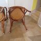 Vintage lot of 2 woven bamboo rattan armchairs - Curved wood - 1980s